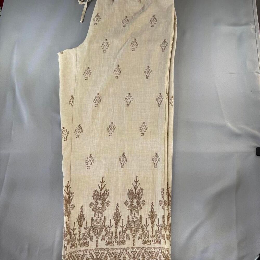 New-york-company Women's Cream and Tan Trousers